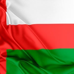 Oman Flag. Flag with a beautiful glossy silk texture.